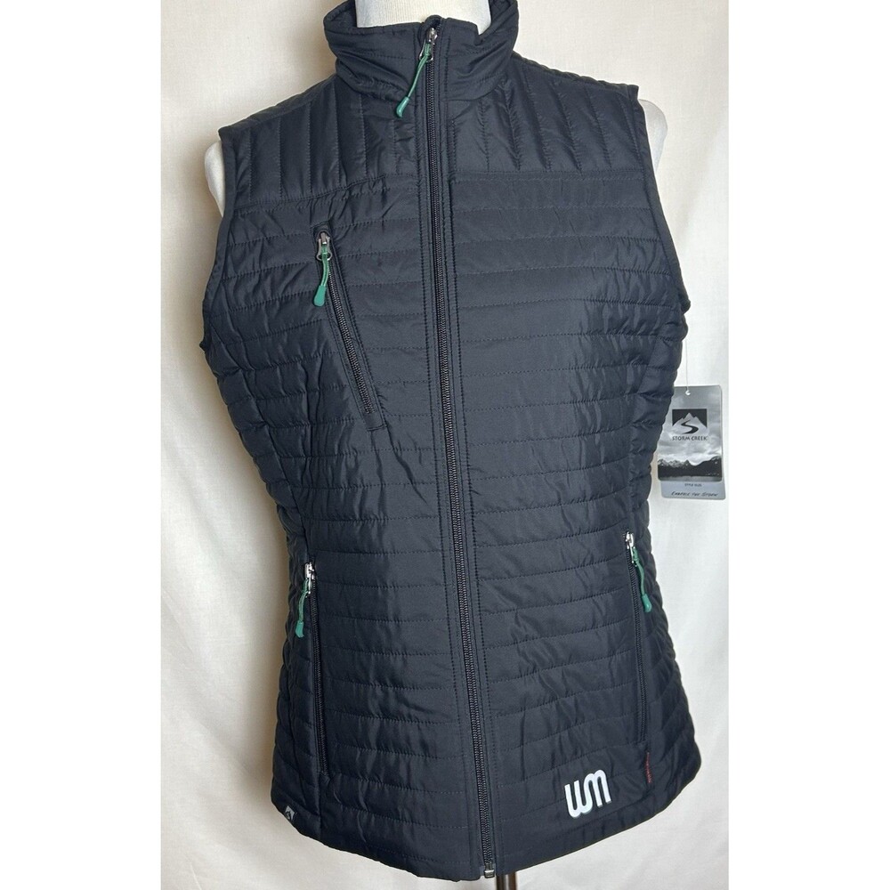 Storm Creek Womens Front Runner Vest M Black NWT Waste Management Corporate Logo